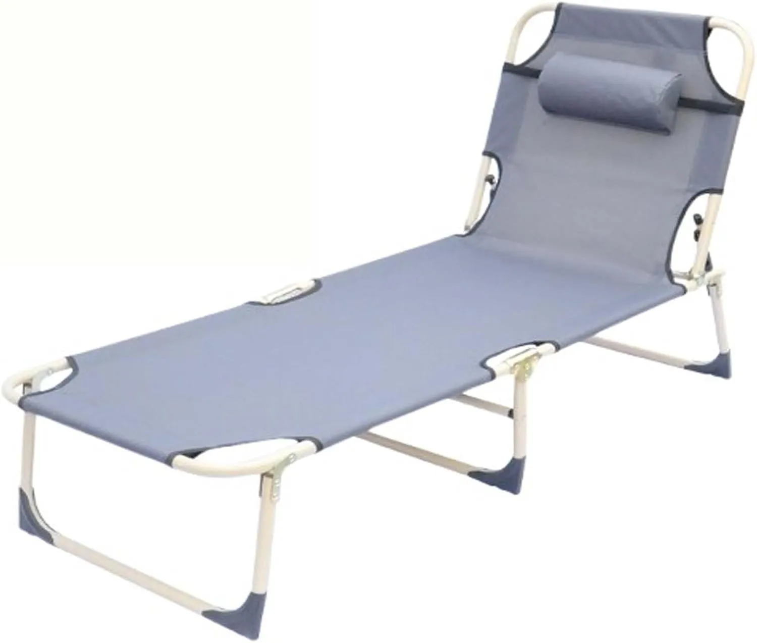 ( Folding Camping Cot, 3-Position Adjustable Oxford Sleeping Cots Bed,Portable Camping Bed with Pillow,Multifunctional Lounge Chair,Perfect for Camping, Pool, Beach, Patio (68.