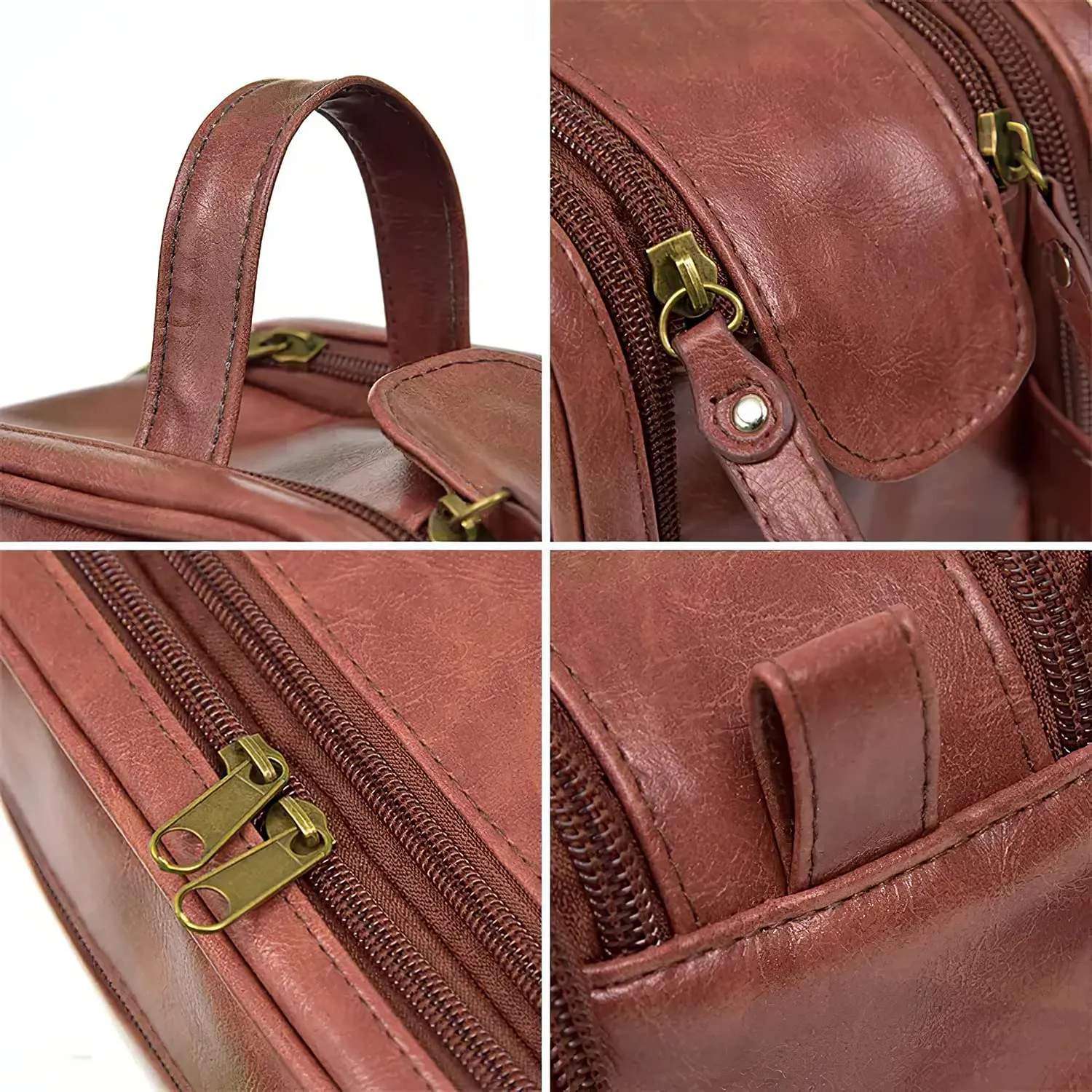12 Pack Personalized Toiletry Bag for Men Handcrafted, Custom Leather Dopp Kit for Men, Personalized Gifts for Men, Father, Husband, Boyfriend, Groomsmen, Best Man Gifts, Shaving Bag Cosmetic Bag