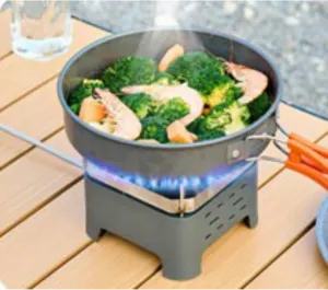 12000W Portable Camping Stove 3 Fuel Windproof 5 Copper Core Burner 66lb Load Compact 1.54lb for Camping Hiking Backpacking RV Picnics