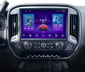 13.1" 8Core 8 128G Car Radio for Chevy Silverado GMC Sierra 2014-2018,5Ghz WiFi Android 12 IPS Touchscreen Silverado Radio with Carplay Android Auto BT DSP 48EQ Backup Camera Mic,Black