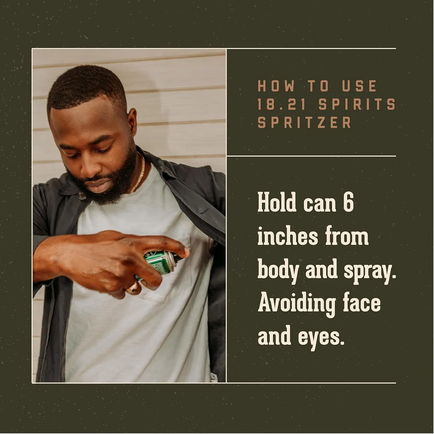 18.21 Man Made Men’s Spirits Spritzer, 3.4 oz. - Long-Lasting All Over Body Spray with Masculine Aromatics - Gifts for Him