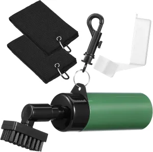 1Set Golf Club Cleaning Brush with Squeeze Water Bottle Cloth Portable Golf Cleaning Kit for Maintenance Durable Design for Golf Bag Essentials