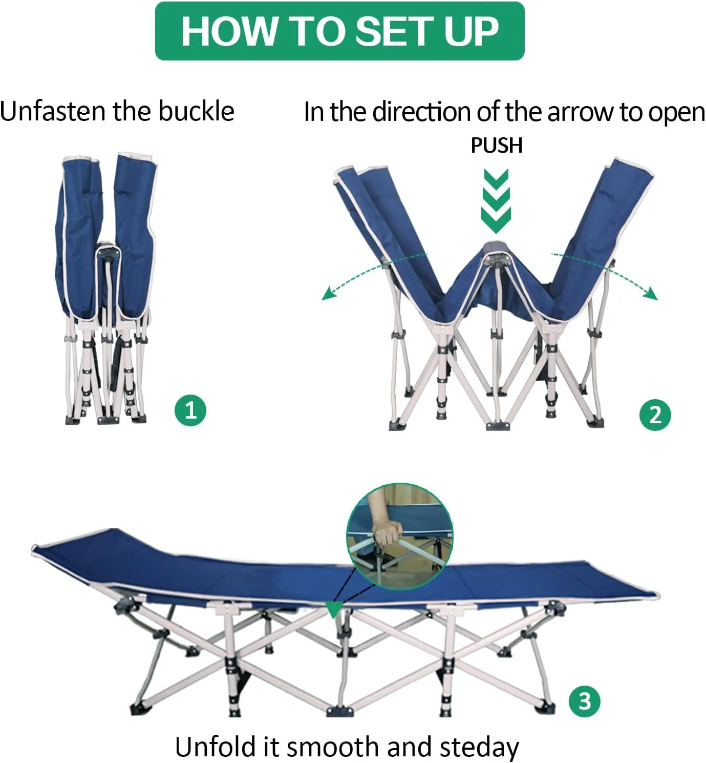 2-Pack Camping Cot Cots for Sleeping with Mattress Cots for Camping for Adults with Camfortable Pad Heavy Duty Camping Bed with Carry Bag Folding Cot for Hiking Home Office Nap Vacation