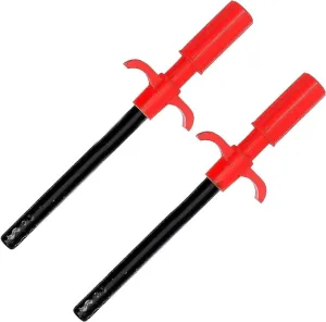 2 Pack Easy Grip Metal Regular Gas Lighters for Gas Stoves, Restaurants & Kitchen Use - Red and Black