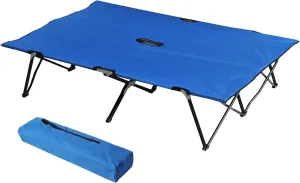 2 Person Folding Camping Cot, Elevated Camping Bed for Adults