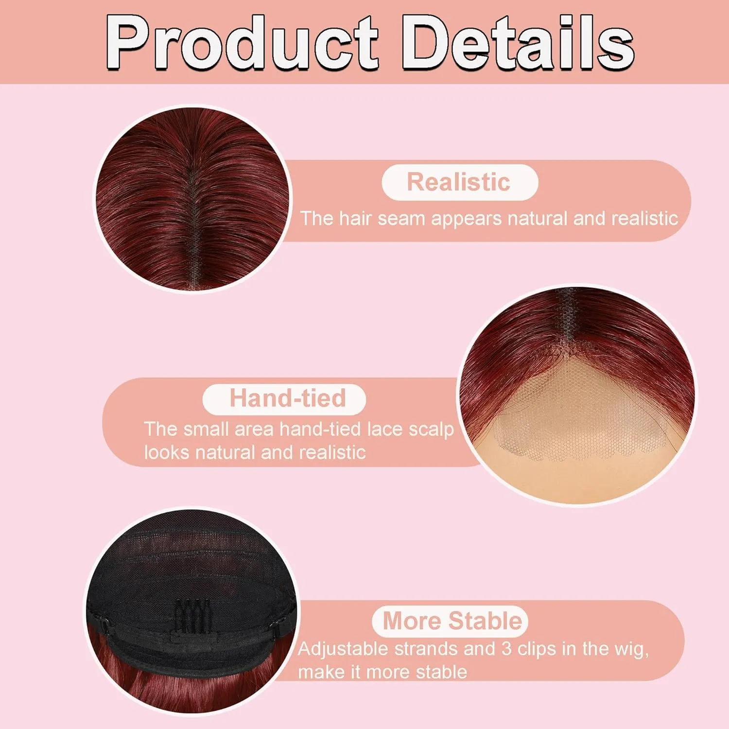 28 Inch Body Wave Synthetic Lace Front Wig for Women Middle Part Colored Burgundy Long Wavy Wig for Cosplay and Daily Use