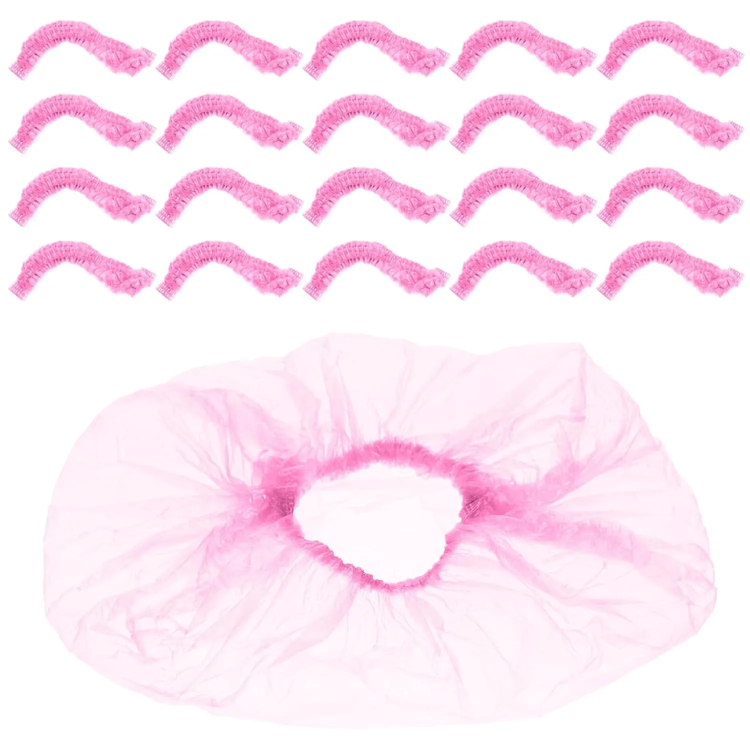300Pcs Washbasin Bag Disposable Bowl Para Pedicure Bath Liners Supplies Kit Liners Spa Lavamanos for Hair Care - Pink