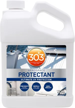303 Products Marine Aerospace Protectant Spray – UV Protection, Repels Dust, Dirt, & Staining, Matte Finish, Restores Like-New Appearance, Outdoor Patio & Boat Cleaning Supplies 1 Gallon