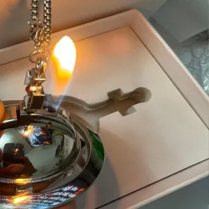 3D Saturn Orbit Necklace with Refillable Vintage Butane Lighter - Durable Alloy Inflatable Lighter Included (Fuel Not Included)(#2)