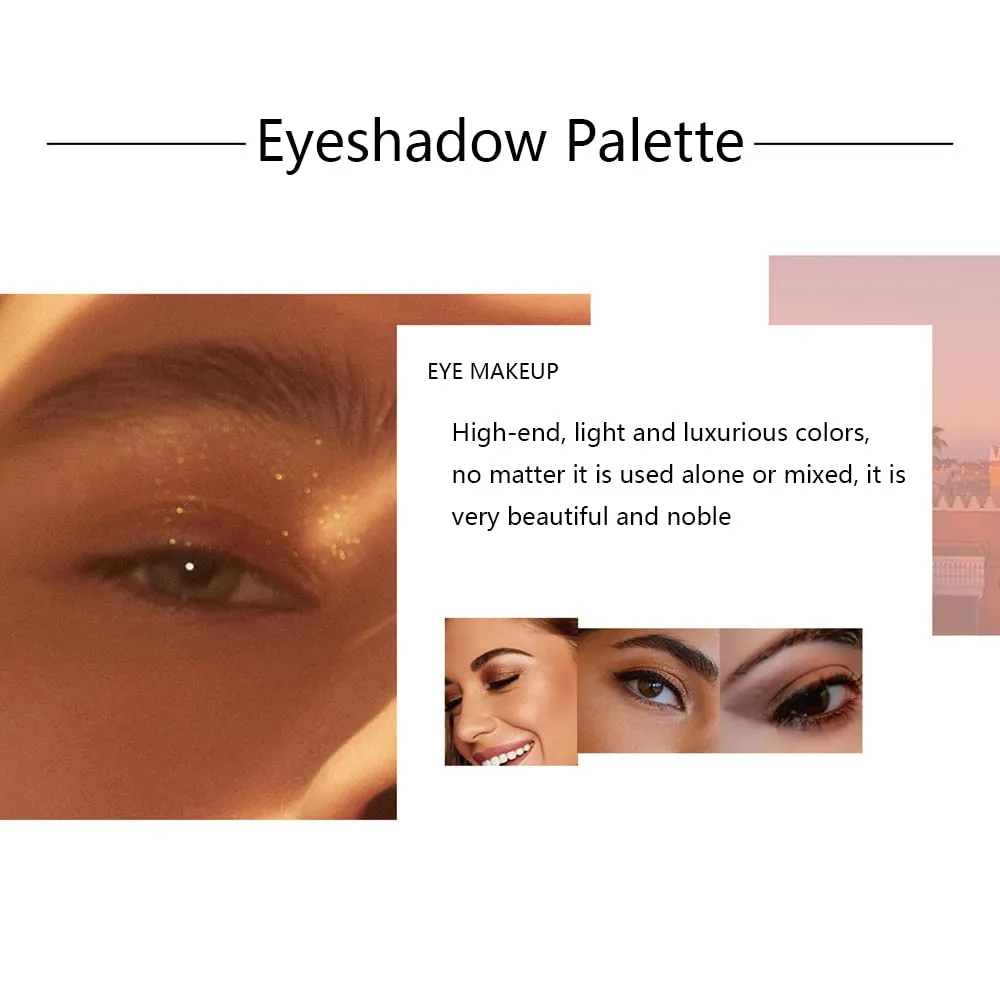 4 Colors Eyeshadow Palette Matte Shimmer Glitter Ultra Pigmented Long Lasting Makeup Eyeshadow Powder Waterproof Eye Shadow Palette Cosmetics Makeup Kit Christmas Party Essentials (3#)