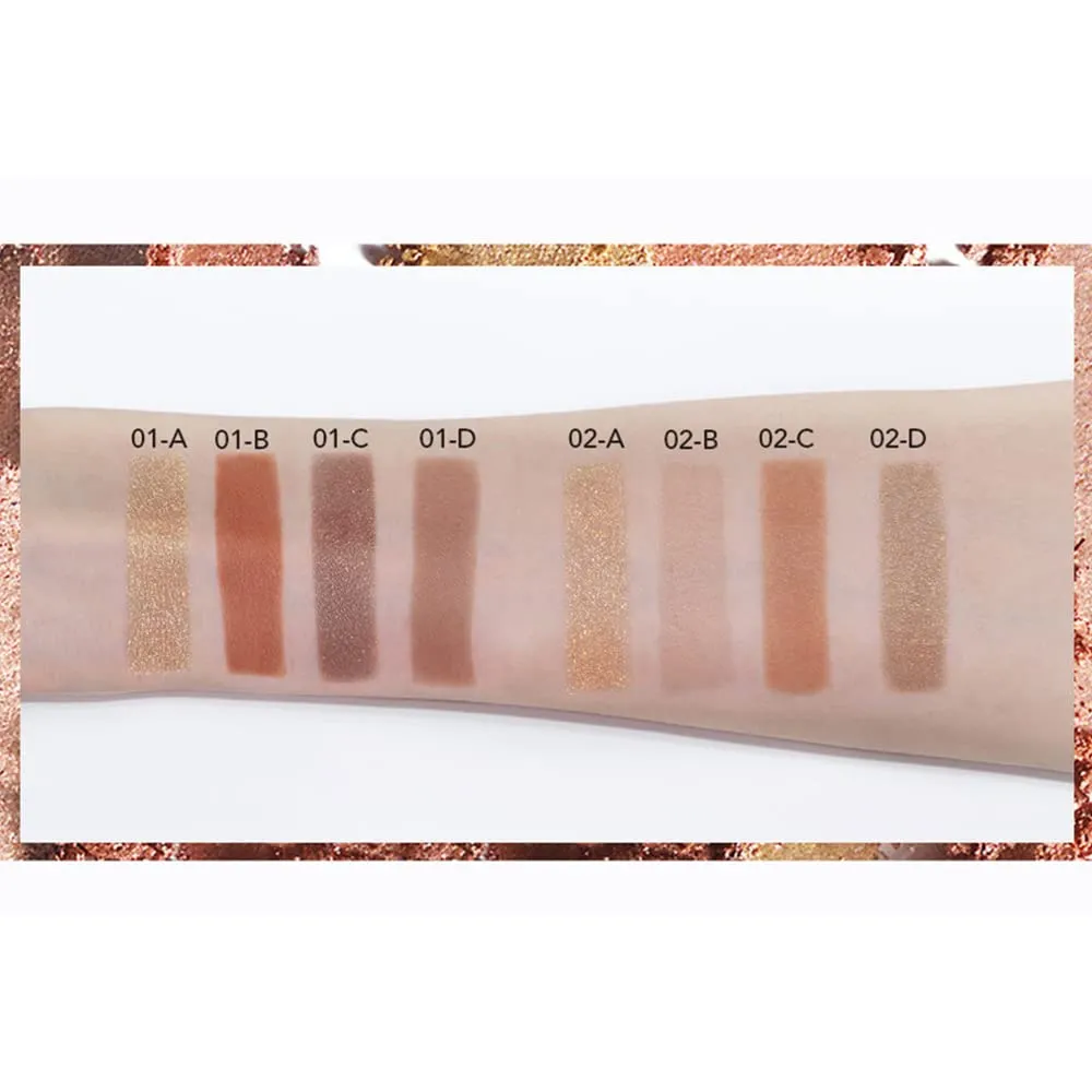 4 Colors Eyeshadow Palette Matte Shimmer Glitter Ultra Pigmented Long Lasting Makeup Eyeshadow Powder Waterproof Eye Shadow Palette Cosmetics Makeup Kit Christmas Party Essentials (3#)