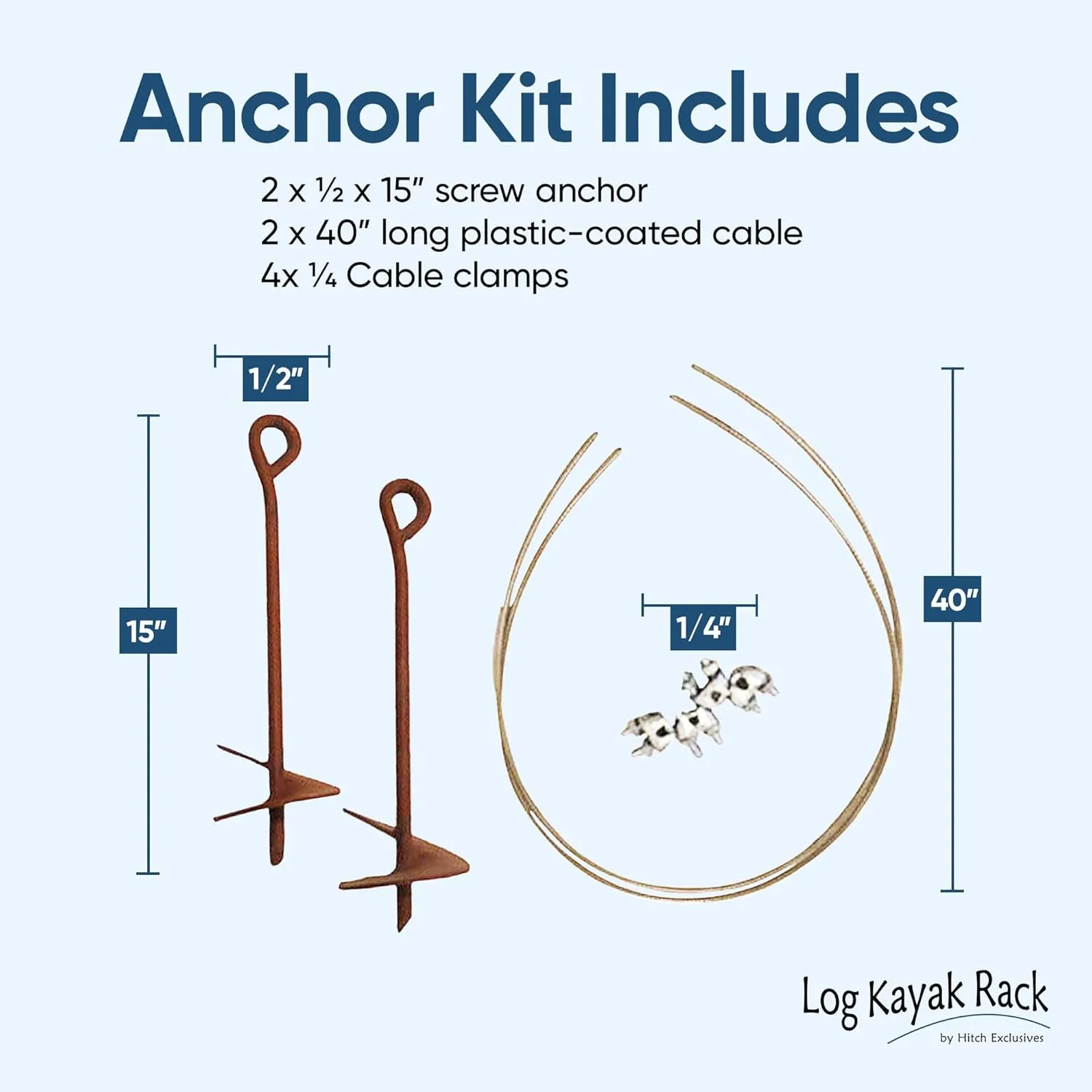 4-Place Double Sided Poly Kayak Storage Racks, Freestanding Surfboard Racks, Paddle Board for Garage, Outdoor Stand Up Paddle Board Rack for Garage, Heavy Duty Stand   Ground Screw 15" Anchor Kit