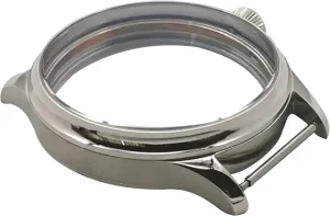 42mm 3ATM Steel Mineral Glass Watch Case for ETA 6497 6498 ST3600 3620 Movement Watch Movement Replacing Spare Part