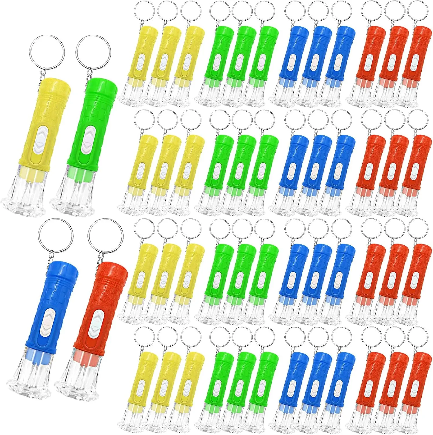 50 Pack Mini Flashlights Compact and Durable 2.55 Inch Plastic LED Flashlights for Emergencies Camping Classroom and Outdoor Activities