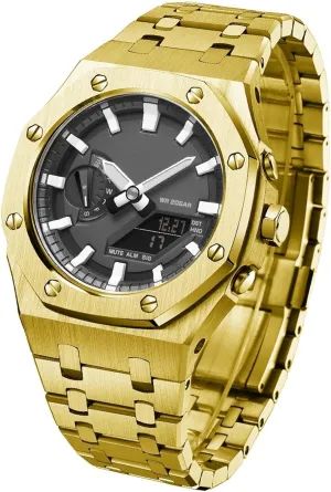 5rd with Bottom Cover MOD Kit for GA2100-1A1 Metal Watch Case Watchband 316 Stainless Steel Modified Accessories Bezel Bracelet Strap