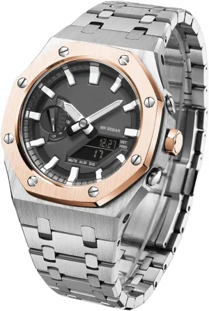 5rd with Bottom Cover MOD Kit for GA2100STHB-7A Metal Watch Case Watchband 316 Stainless Steel Modified Accessories Bezel Bracelet Strap