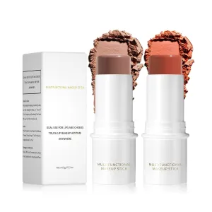 6Pcs Cream Contour Stick Makeup Kit Highlighter Stick, Shimmer Cream Powder Cream Highlighter Stick and Bronzer Contour Stick Long Lasting Lightweight Finish Face Makeup