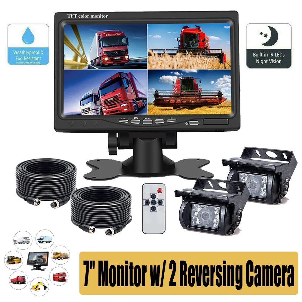 7'' Waterproof Monitor Reversing  Kit For Truck Caravan-SA_Rural