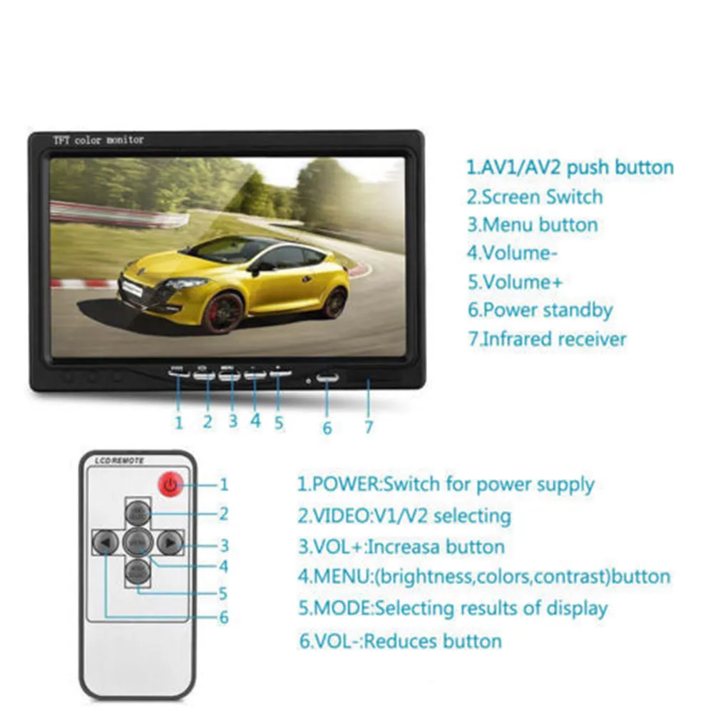 7'' Waterproof Monitor Reversing  Kit For Truck Caravan-SA_Rural