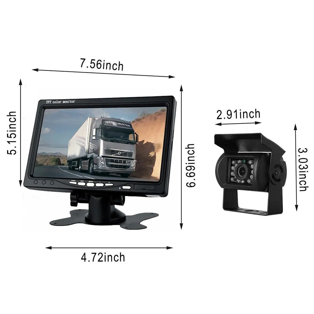 7'' Waterproof Monitor Reversing  Kit For Truck Caravan-SA_Rural