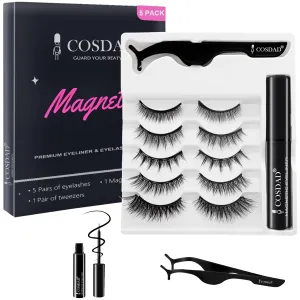 8D & 3D Magnetic False Eyelashes with Eyeliner – Long-Lasting, Reusable Lash Kit with Applicator