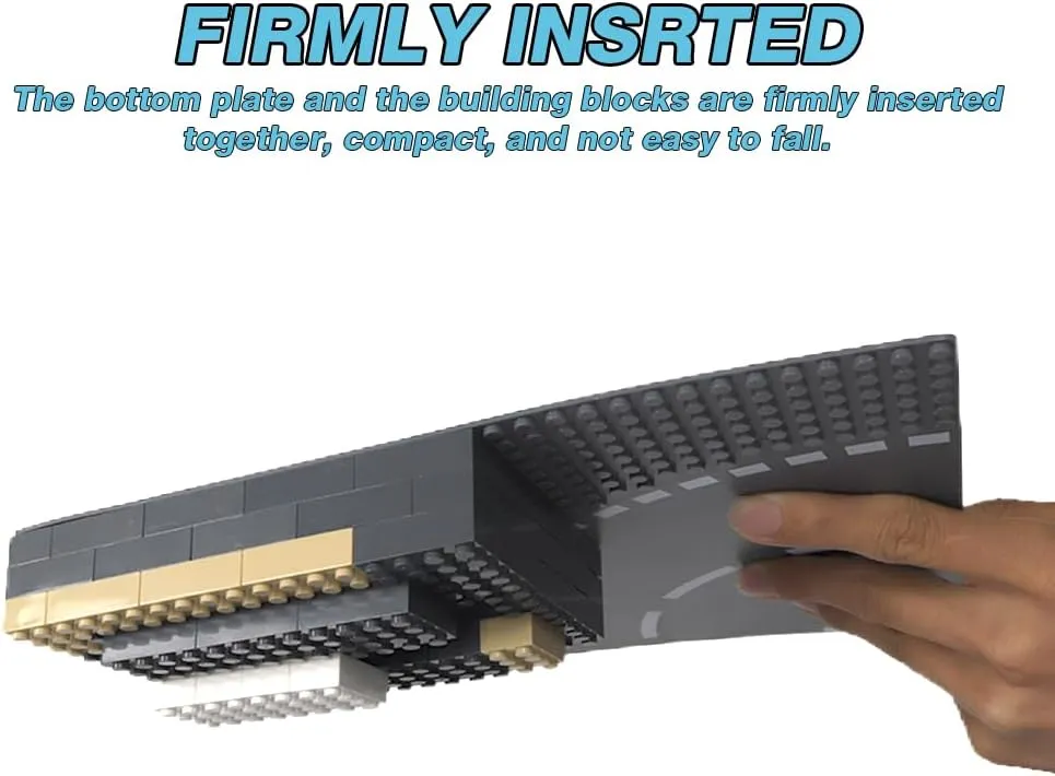 9 Pack Road Base Plates for Building, Road Baseplates 100% Compatible with All Major Brands,Platten for City Sets(10"x10")