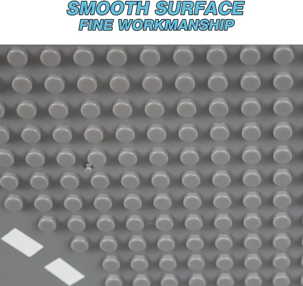 9 Pack Road Base Plates for Building, Road Baseplates 100% Compatible with All Major Brands,Platten for City Sets(10"x10")