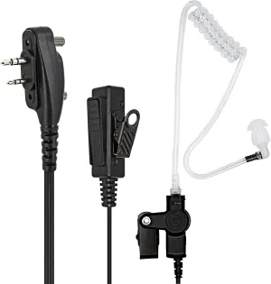Accessoryway 2 Pin Acoustic Tube Earpiece with PTT Mic Radio Headset for ICOM IC-F4011 IC-F3011 IC-F3001 IC-F4001 IC-F3013 IC-F1000 IC-F2000 IC-F3 IC-F4 IC-F24S IC-F43TR Two Way Radio