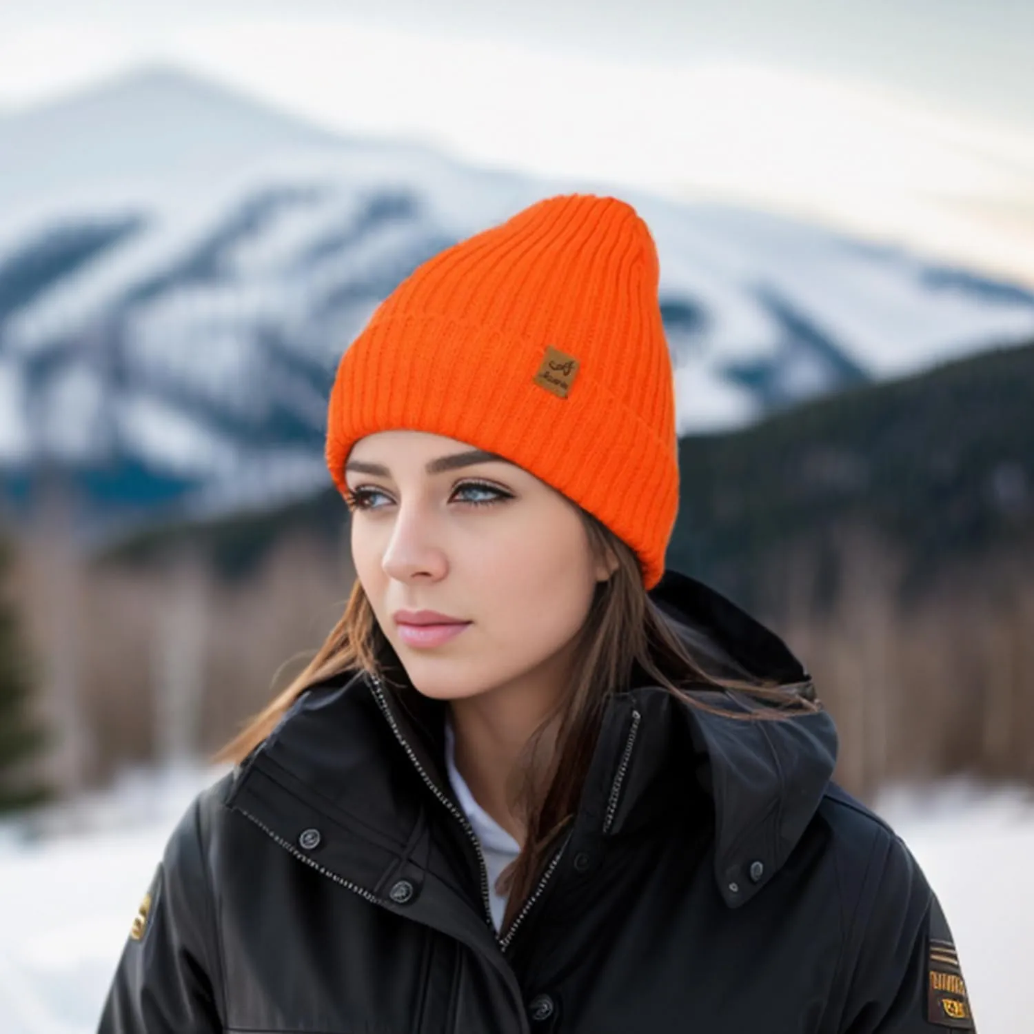 ACUSHLA Waterproof Windproof Cuff Beanie - Thick Fleece Lined Knit Winter Hat for Men & Women Warm Watch Cap for Cold Weather