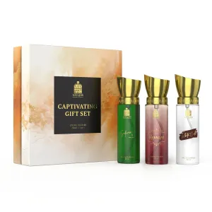 Adilqadri Captivating Trio Luxury Perfume Gift Set (3 x 20ml) | With Shanaya, White Oud, Safwan Perfume, Unisex Strong Woody, Fruity, Amber Long Lasting EDP Fragrance Set