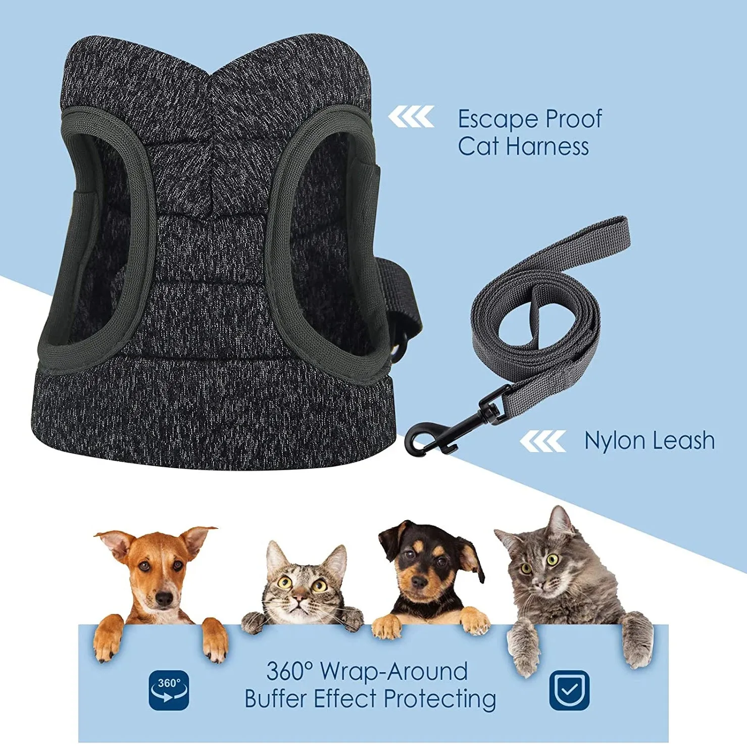 Adjustable Anti-Escape Cat Harness
