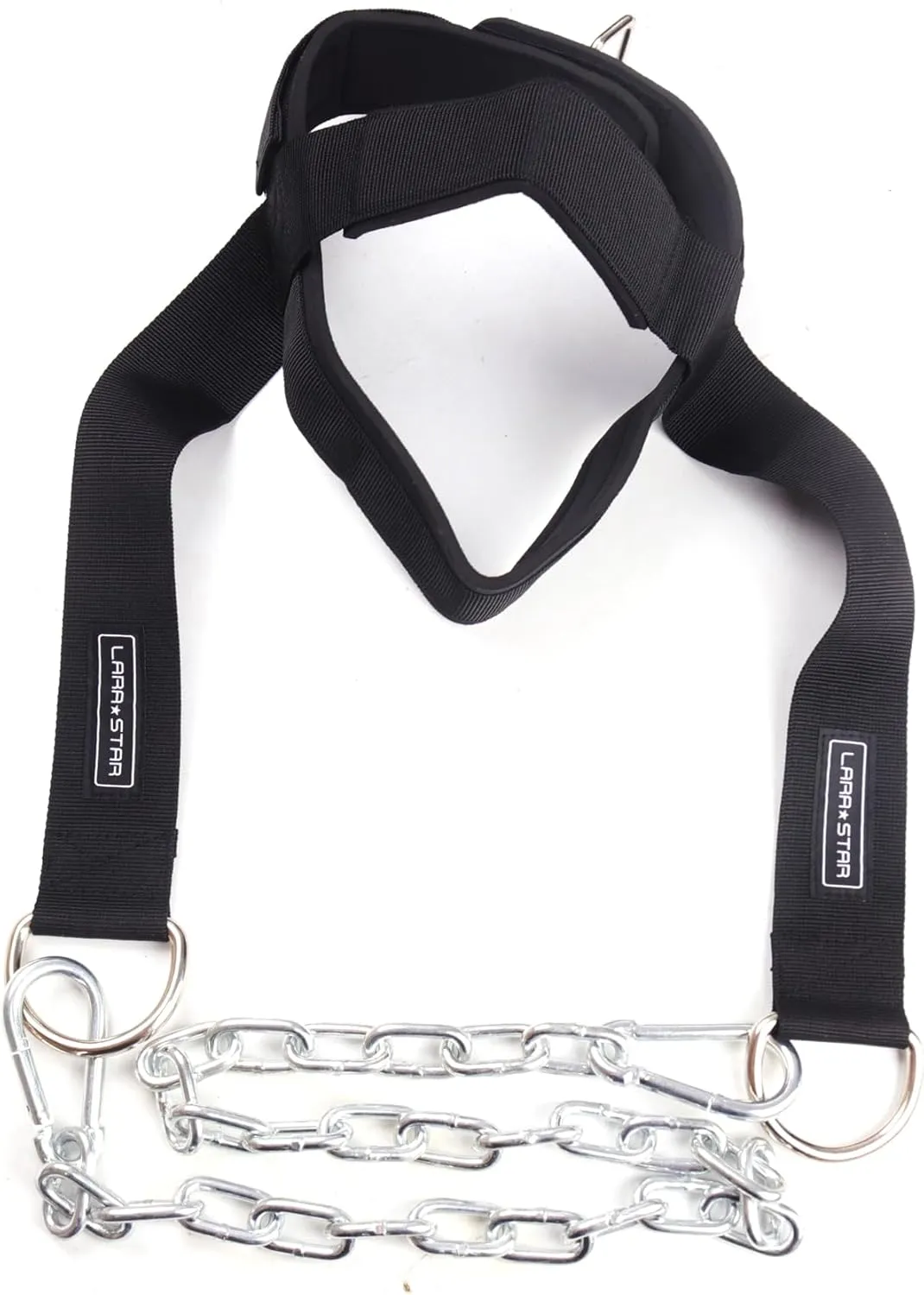 Adjustable Neck Harness for Weight Training, Neck Exerciser with Wide Padded Strap, Neck Strengthener, Resistance Training, Weight Lifting Head Harness, Black