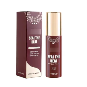 Aero Seal the Deal Long-Lasting Makeup Fixer Spray with Hyaluronic Acid | Hydrating Dewy Base Setting Spray for Professional Face Makeup | Budge Proof | Non Sticky (60 ml)