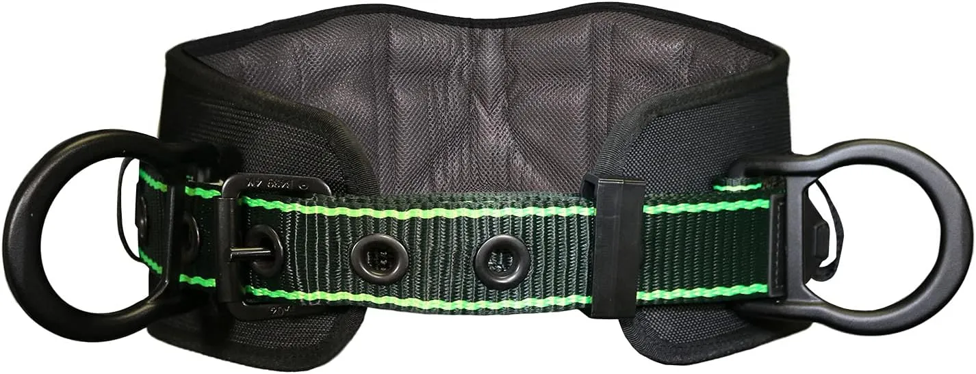 AFP Heavy-Duty 2 D-Ring Waist Body Belt w/Tongue Buckle Premium Stitching (OSHA/ANSI PPE)