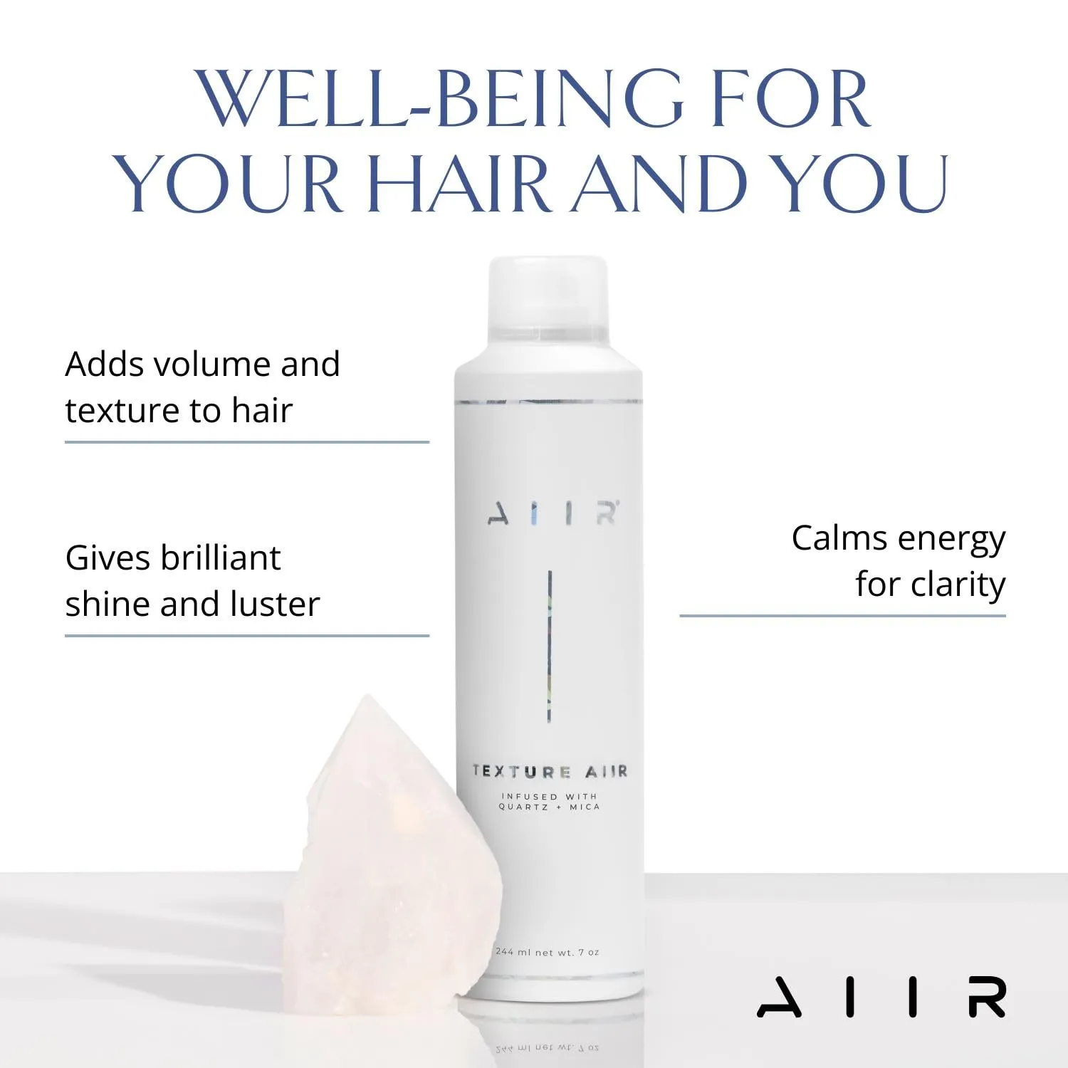 AIIR Texture Hair Styling Spray for All Hair Types, - Adds Long-Lasting Volume & Grit, 2.4 Fluid Ounces, Gluten & Paraben Free, Sulfate Free, Fresh Scent
