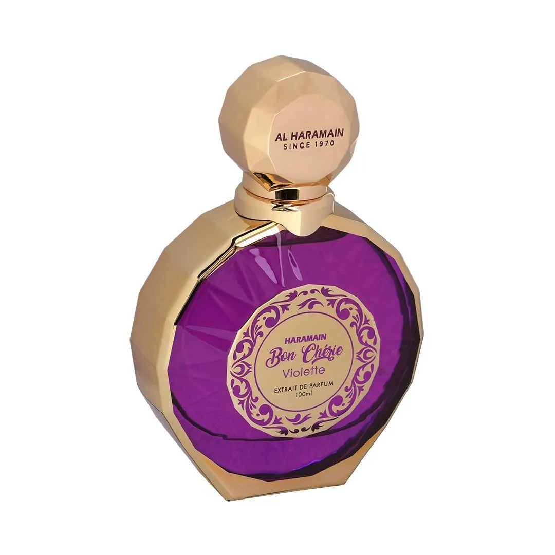 Al Haramain Bon Cherie Violette - Arabian Perfume for Women - Luxury Arabic Long Lasting Woody Spicy Fragrance - Extrait De Parfum - 3.33 oz EDP Spray
