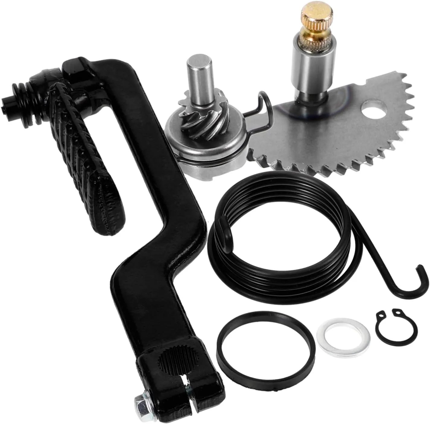 Alipis 49cc 50cc Scooter Accessory Starter Kit Idler Gear Gear Shaft Spring for Easy Installation