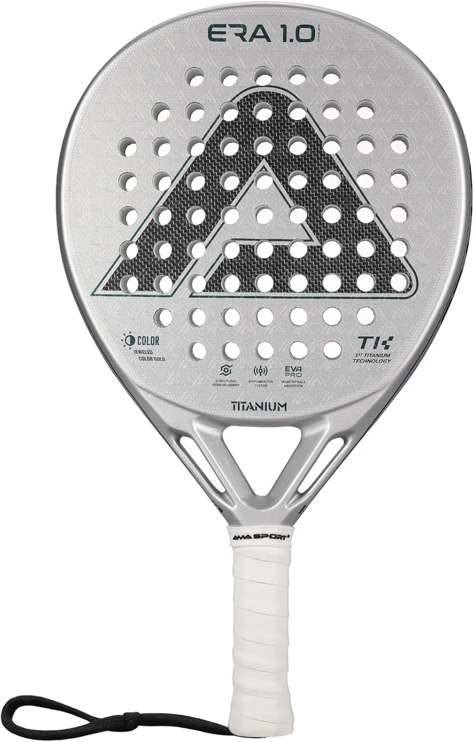 AMA SPORT ERA 1.0 Padel Racket Carbon Fiber Surface with EVA Memory Flex Foam Core Paddle Racket Lightweight Power & Precision Control Padel Racquet for Intermediate and Advanced Players