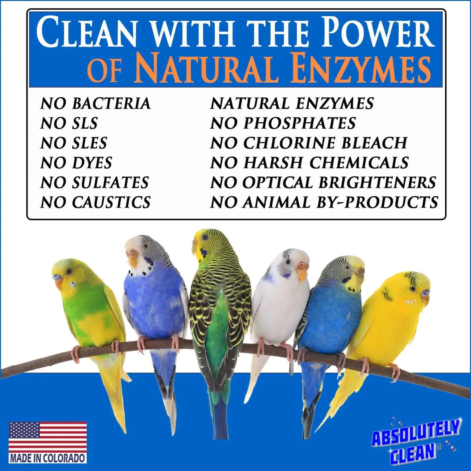 Amazing Bird Cage Cleaner and Deodorizer - Just Spray/Wipe - Safely & Easily Removes Bird Messes Quickly and Easily - Made in The US 16oz Spray (Pack of 1)