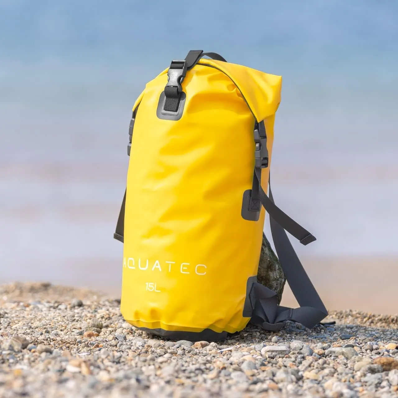 AQUATEC Waterproof Dry Bag Rucksacks - 5X Sizes: 10L, 15L, 20L, 30L & 40L | Double Shoulder Strap Backpack | Perfect for Boating/Kayaking/Hiking/Camping