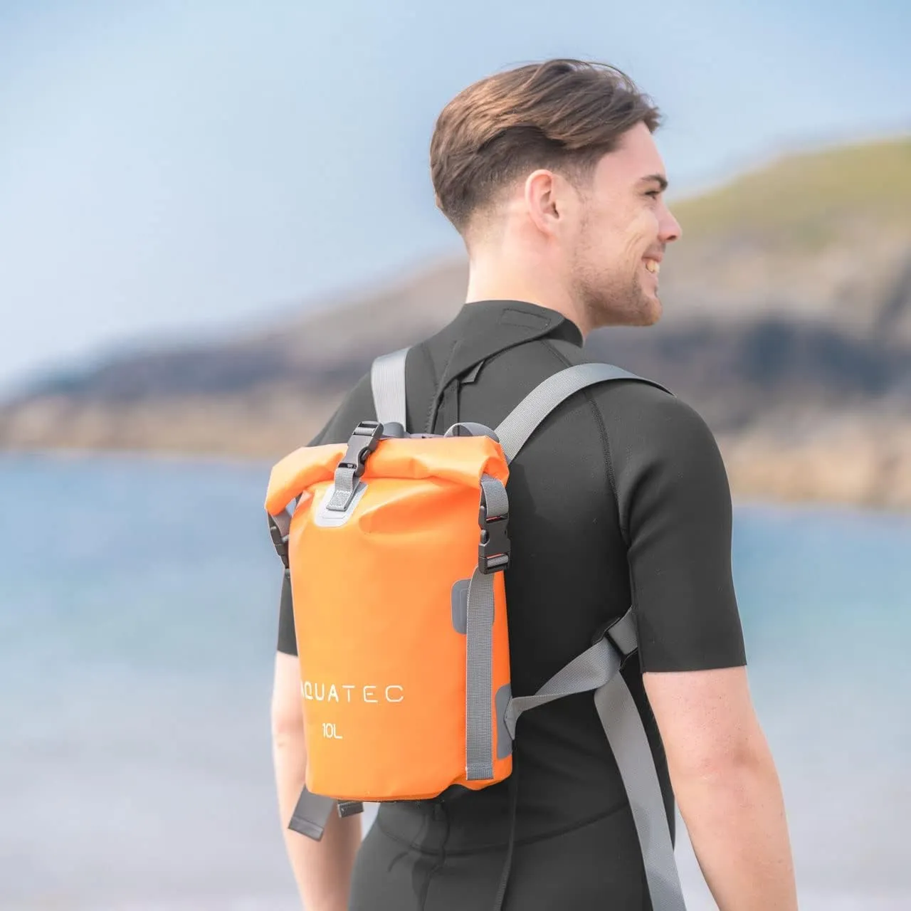AQUATEC Waterproof Dry Bag Rucksacks - 5X Sizes: 10L, 15L, 20L, 30L & 40L | Double Shoulder Strap Backpack | Perfect for Boating/Kayaking/Hiking/Camping