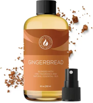 Aroma Country Gingerbread Diffuser Oil - Luxury Essential Oils for Diffuser Refill & Air Freshener Room Spray - Long-Lasting & Natural Home Fragrance, Gingerbread Scented Oil (8.5 Fl. oz)