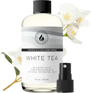 Aroma Country White Tea Diffuser Oil - Luxury Essential Oils for Diffuser Refill & Air Freshener Room Spray, Long-Lasting, Natural Home Fragrance and Hotel Scent for Diffusers & Machines (8.5 Fl Oz)