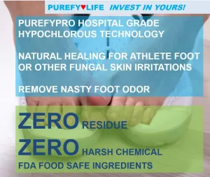 Athlete Foot Airesol Spray for Skin (3.4oz, 2pk), Purefypro Dermal Technology, Natural Healing of Athlete Foot. Remove Odor. No Residue Clear Spray and Safe for Everyone