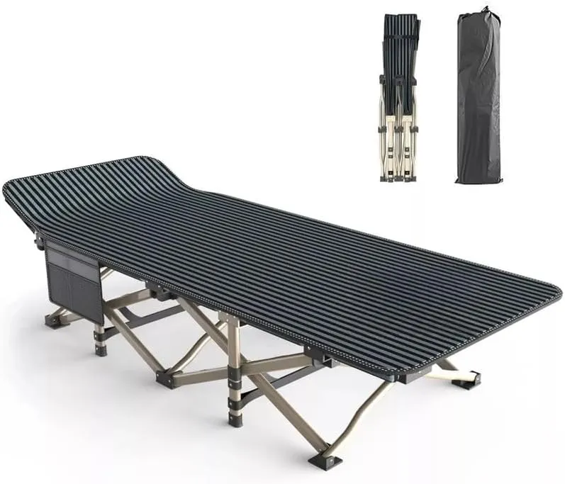 ATORPOK Camping Cot, Outdoor Folding Cot Bed with Pad and Pillow for Adults H...