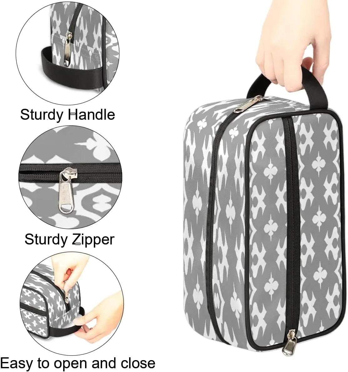 Aztec Toiletry Bag for Women Abstract Geometric Waterproof Cosmetic Makeup Bag Toiletry Shaving Bag for Men Bathroom Travel Storage Bags with Handle