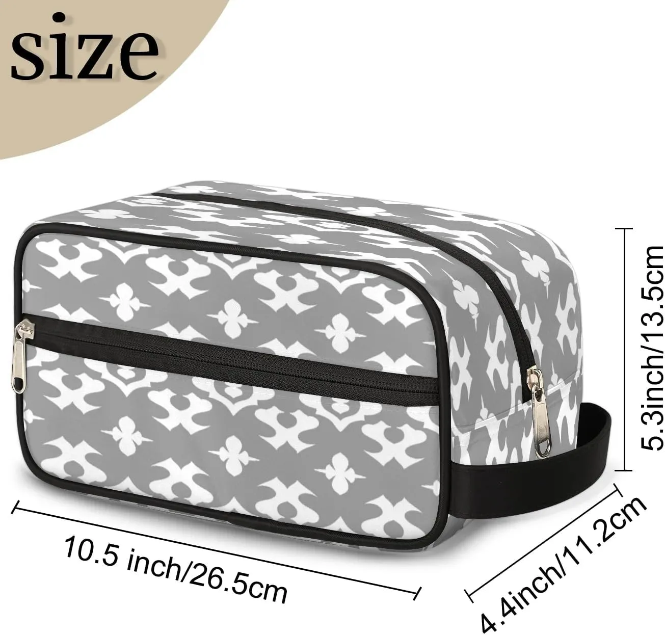 Aztec Toiletry Bag for Women Abstract Geometric Waterproof Cosmetic Makeup Bag Toiletry Shaving Bag for Men Bathroom Travel Storage Bags with Handle