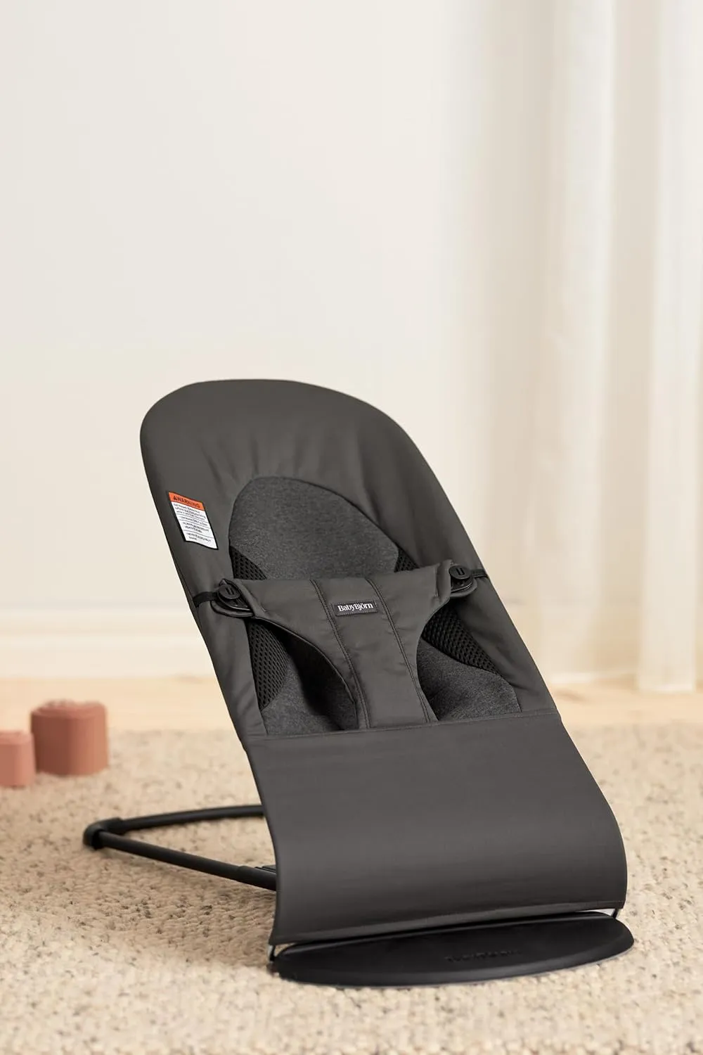BabyBjörn Bouncer Balance Soft, Dark Gray, Woven/Jersey, Tri-Fabric | 2-in-1 Adjustable Baby Bouncer Seat and Toddler Chair, Newborn to Toddler (8-29 lbs), 4 Positions, Lightweight & Portable