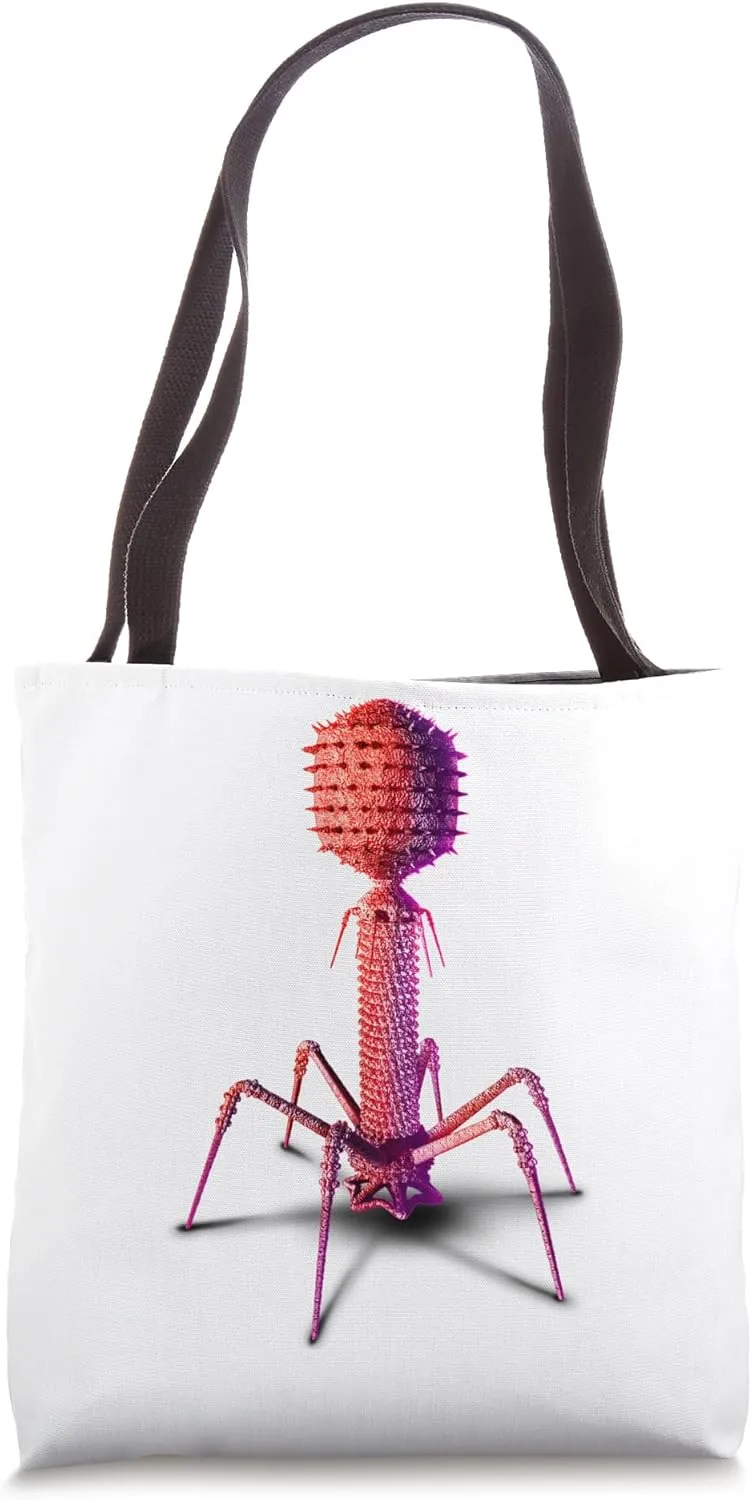 Bacteriophage and Phage Virus Tote Bag