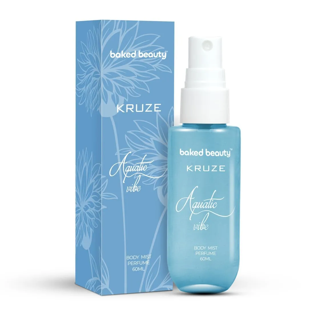 Baked Beauty Kruze Aquatic Vibe Body Mist |Refreshing Long Lasting Fresh Fragrance | Travel-Friendly Perfume Body Spray for Women- 60ml